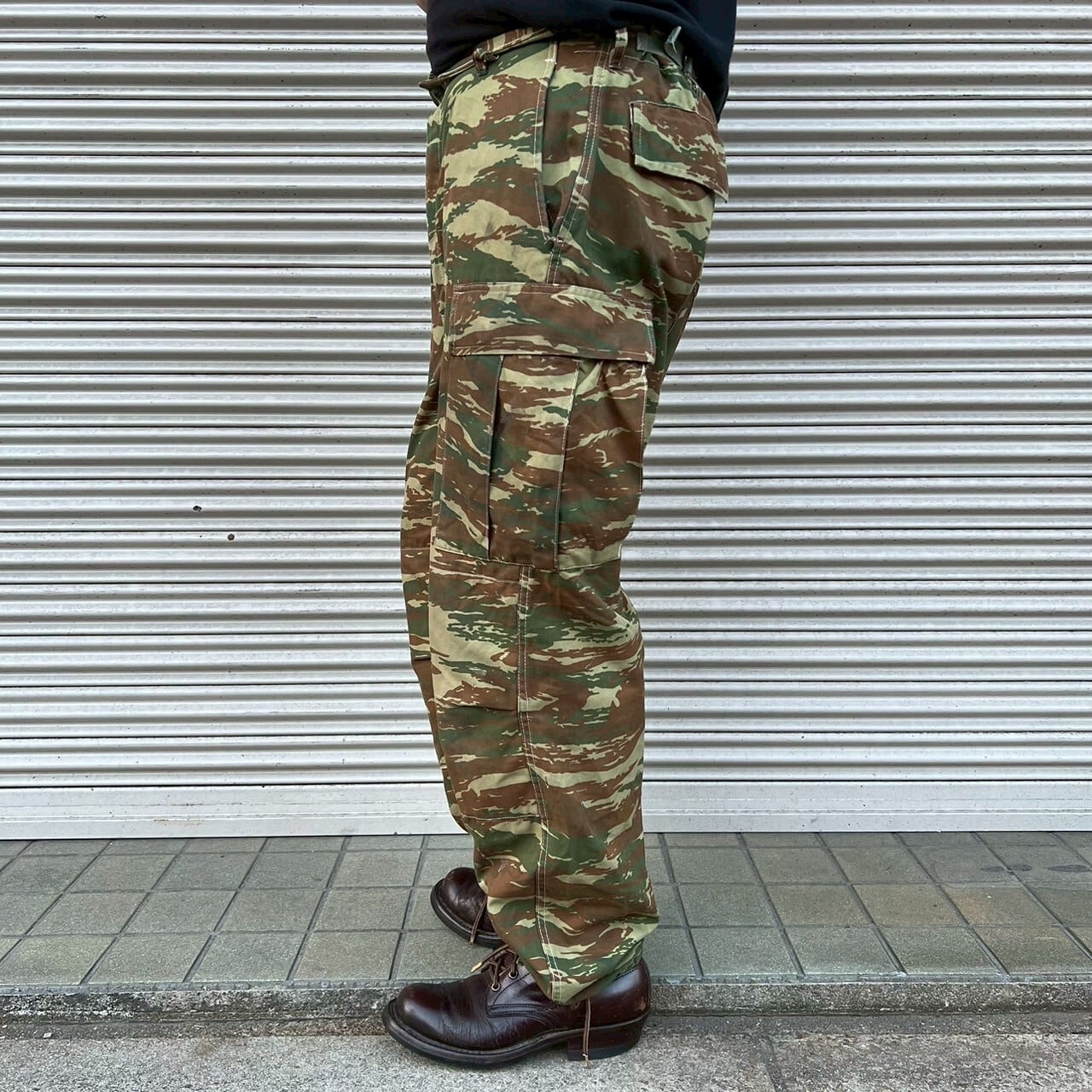 ギリシャ軍 実物 リザードカモ カーゴパンツ 迷彩 フィールドパンツ XL