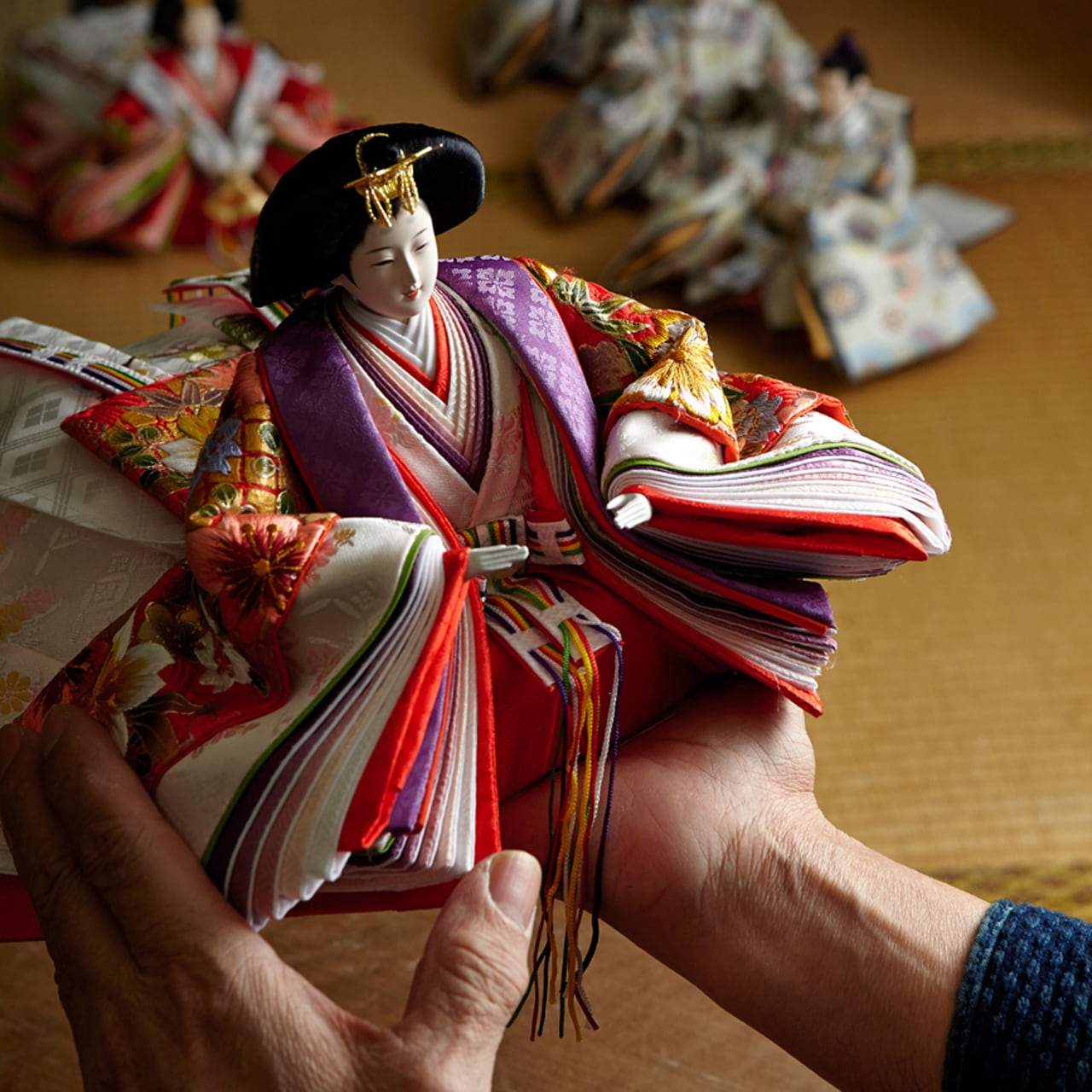 アンティークミニデジタルピアノ雛人形伝統工芸内閣総理大臣賞