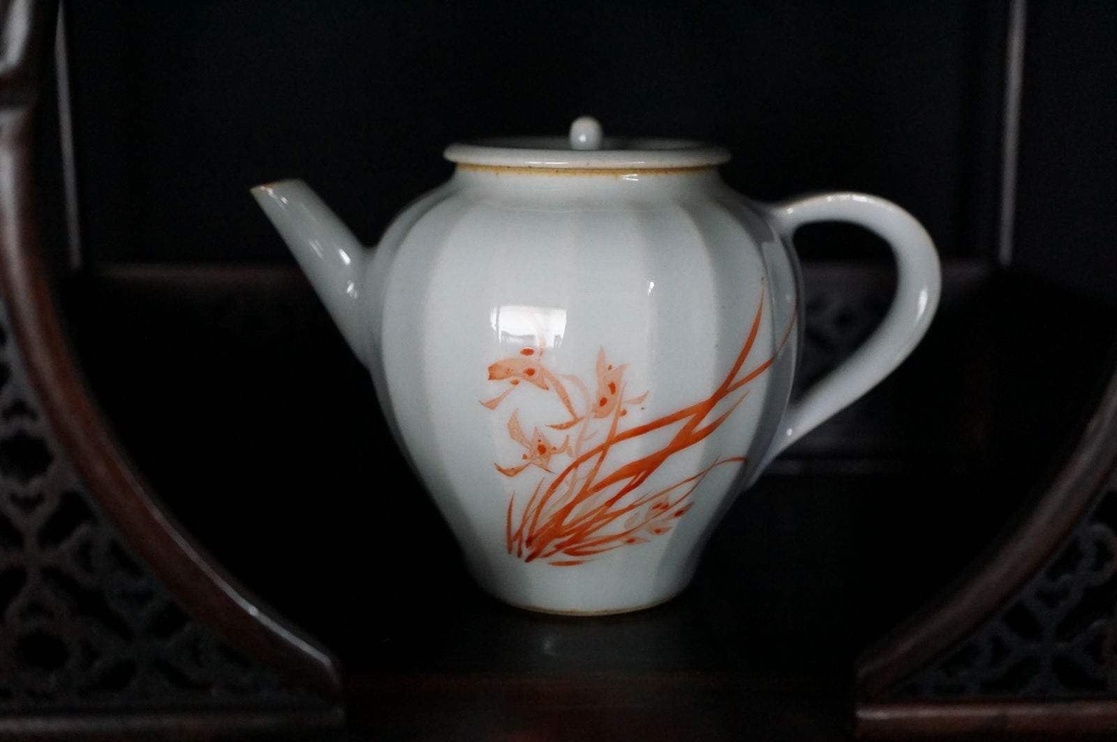 中国古美術 旧蔵 明永楽 宝石紅釉 葫蘆形壺 釉色美品 急須 茶道具 文房置物