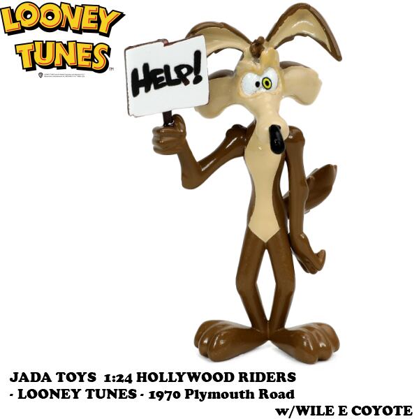 JadaTOYS 1/24 1970 プリムス ロードランナー(コヨーテフィギュア付き