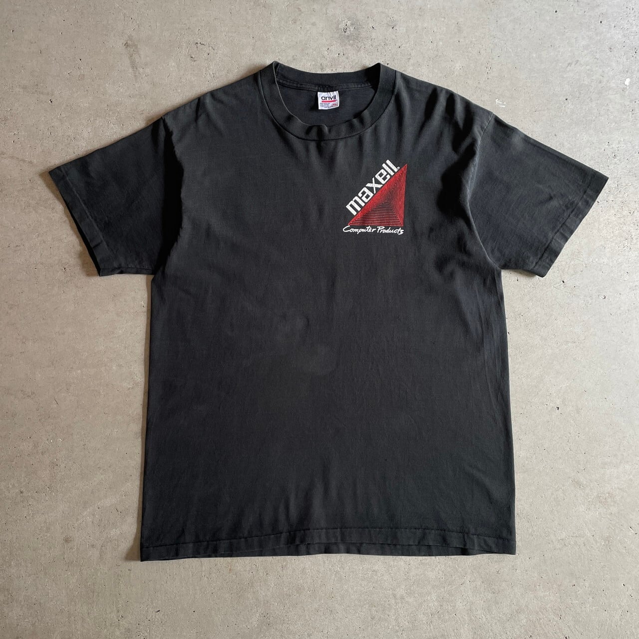 90年代 USA製 maxell マクセル IT企業ロゴ アドバタイジングTシャツ