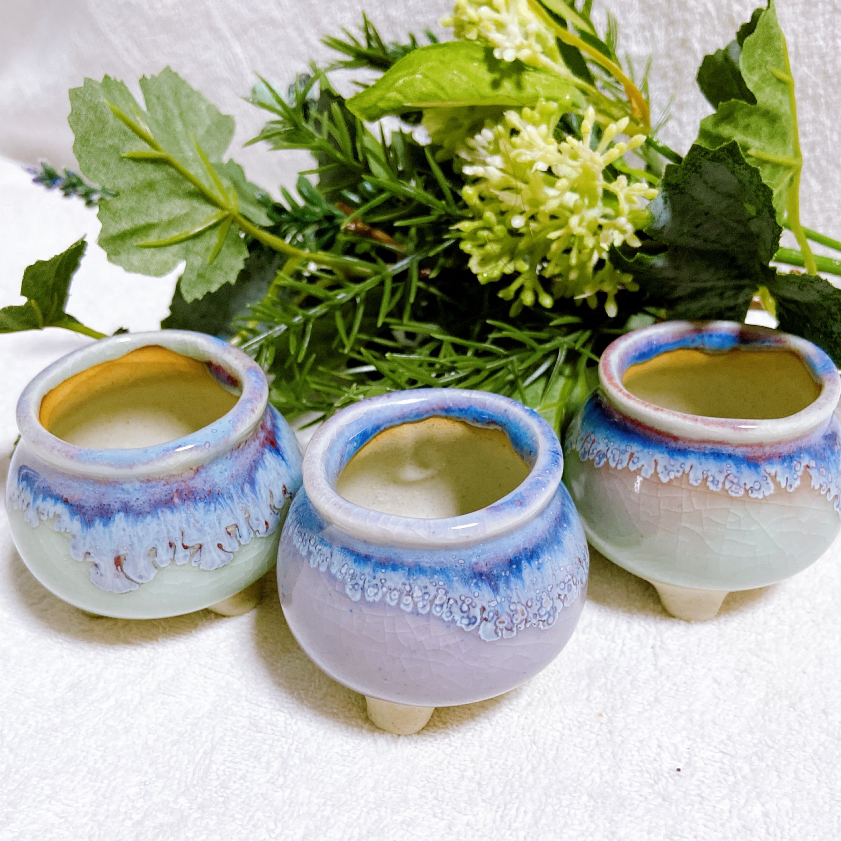 盆栽鉢上品美山ミニ盆栽鉢小品盆栽鉢正方鉢雲足山野草