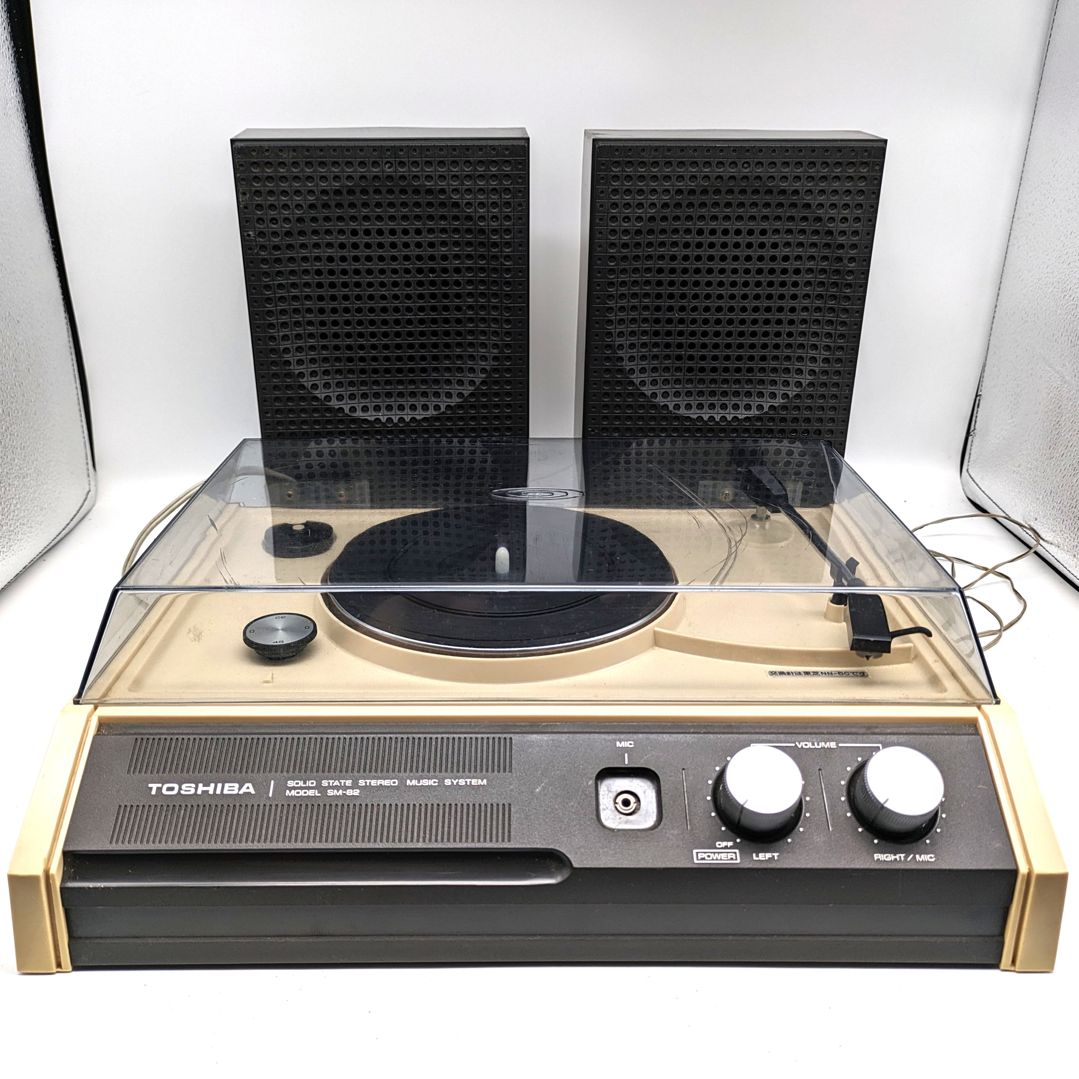 TOSHIBA(東芝)・レコードプレイヤー・スピーカー・SM-82・昭和レトロ