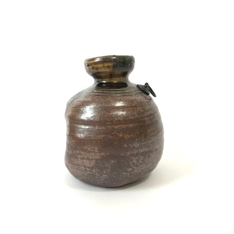 水月焼 初代恒方名作 アンティーク 壺 1客 水月焼 初代恒
