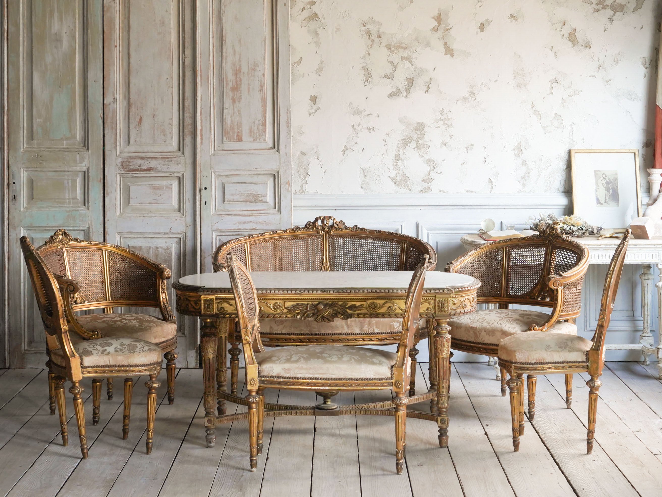 フランスアンティーク木製ベントウッドチェア⁄カフェ椅子⁄ビストロイス