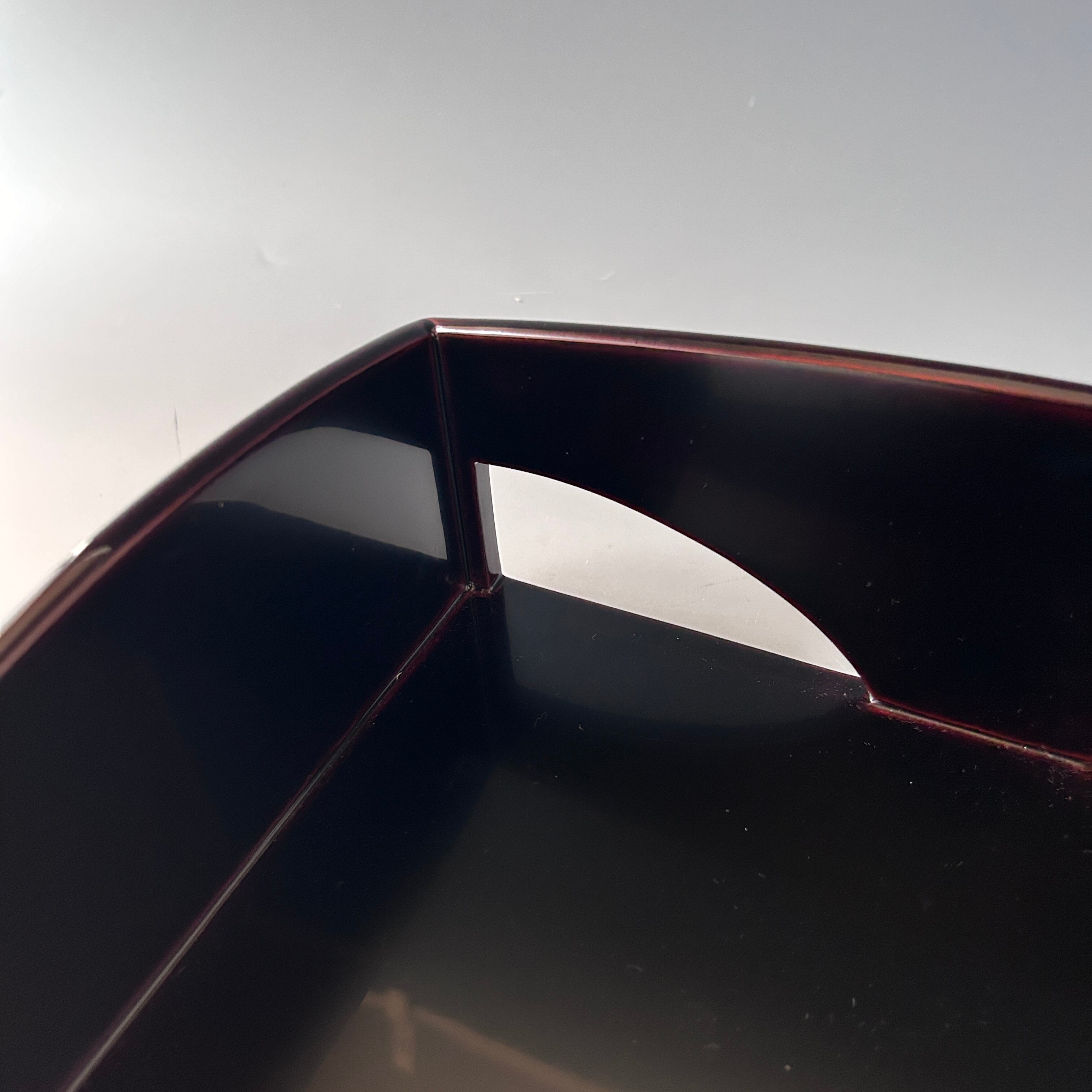 茶道具 輪島塗 而妙斎好写 独楽透し 煙草盆 橋田勝博 共箱 漆器 茶事