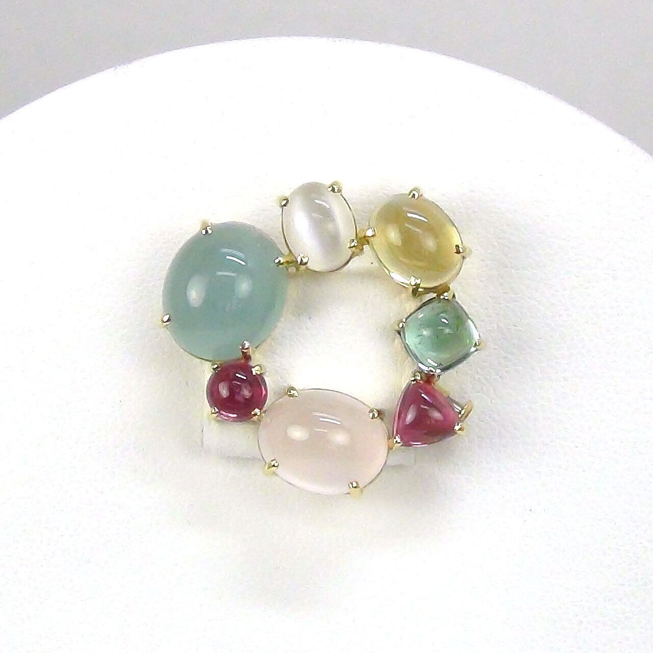 K18 マルチカラーストーン ブローチ | atelier-N2