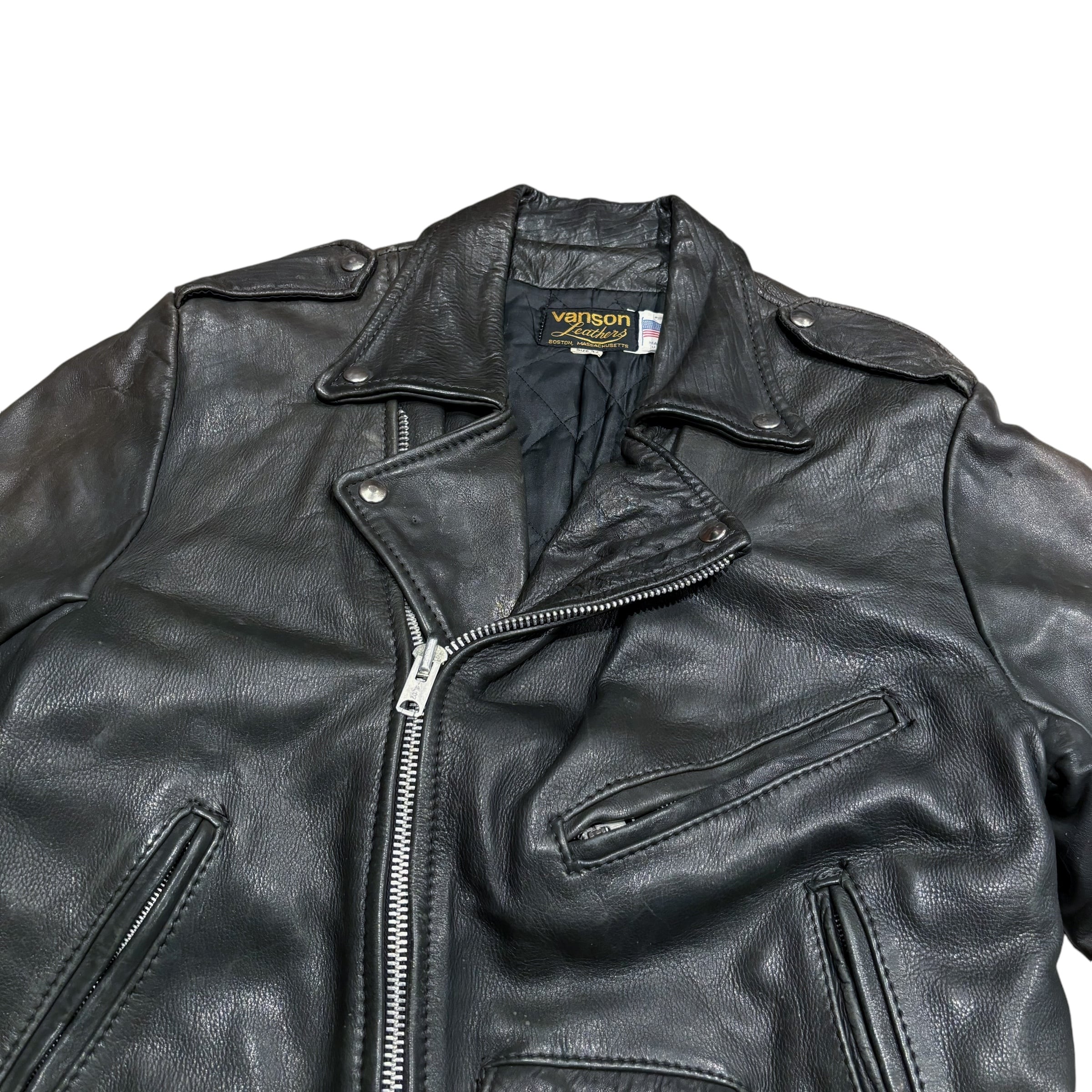 70-80's USA製 Vanson Lether Double Riders Jacket 42 / バンソン