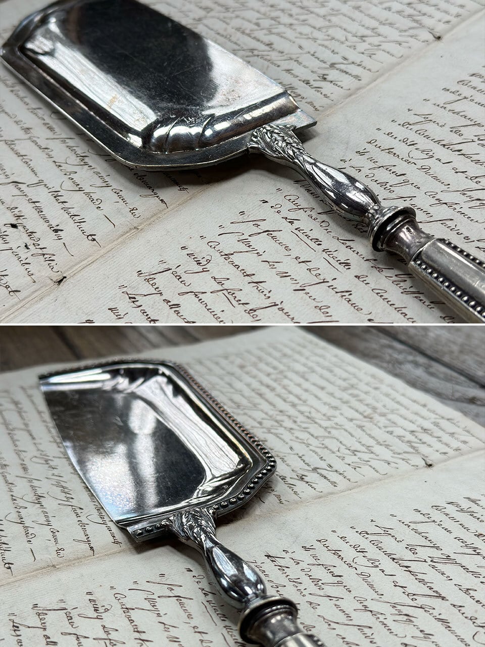 シルバーカラー ダストパン パンくず取り | Brocante de La Cocotte