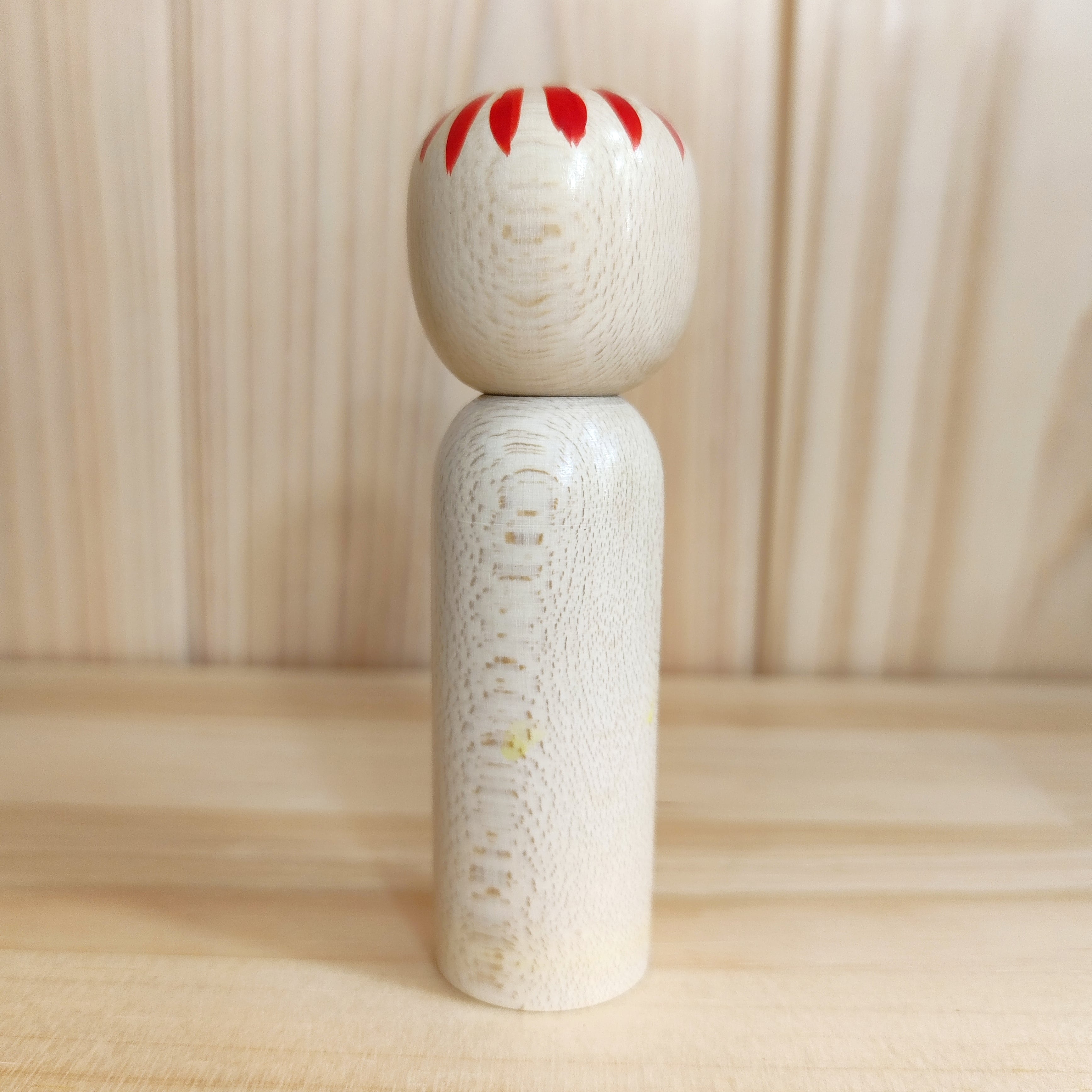 佐藤忠雄工人：南部系】音治型 こけし 重ね菊： 9cm N2TS-14