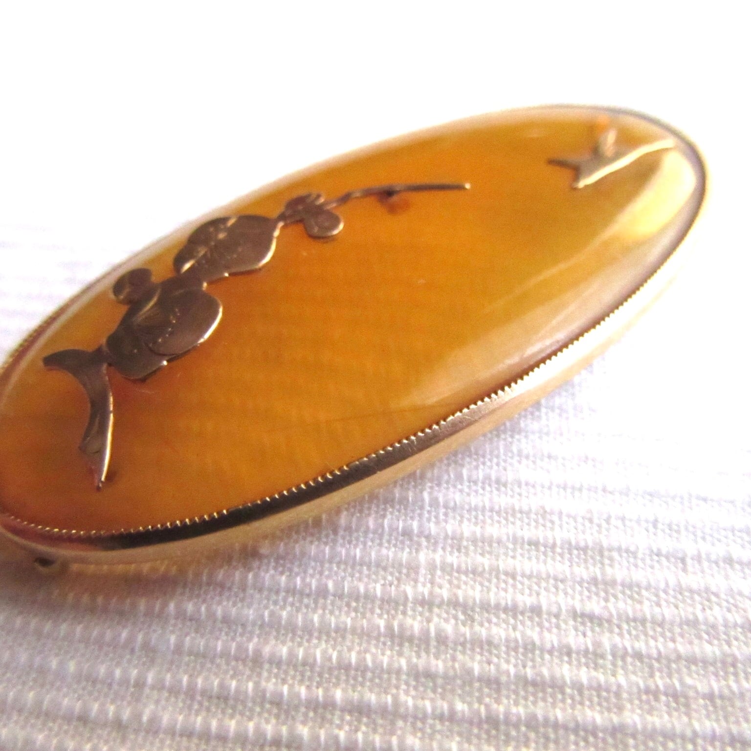 和装小物[K18帯留]刻印有アンティーク