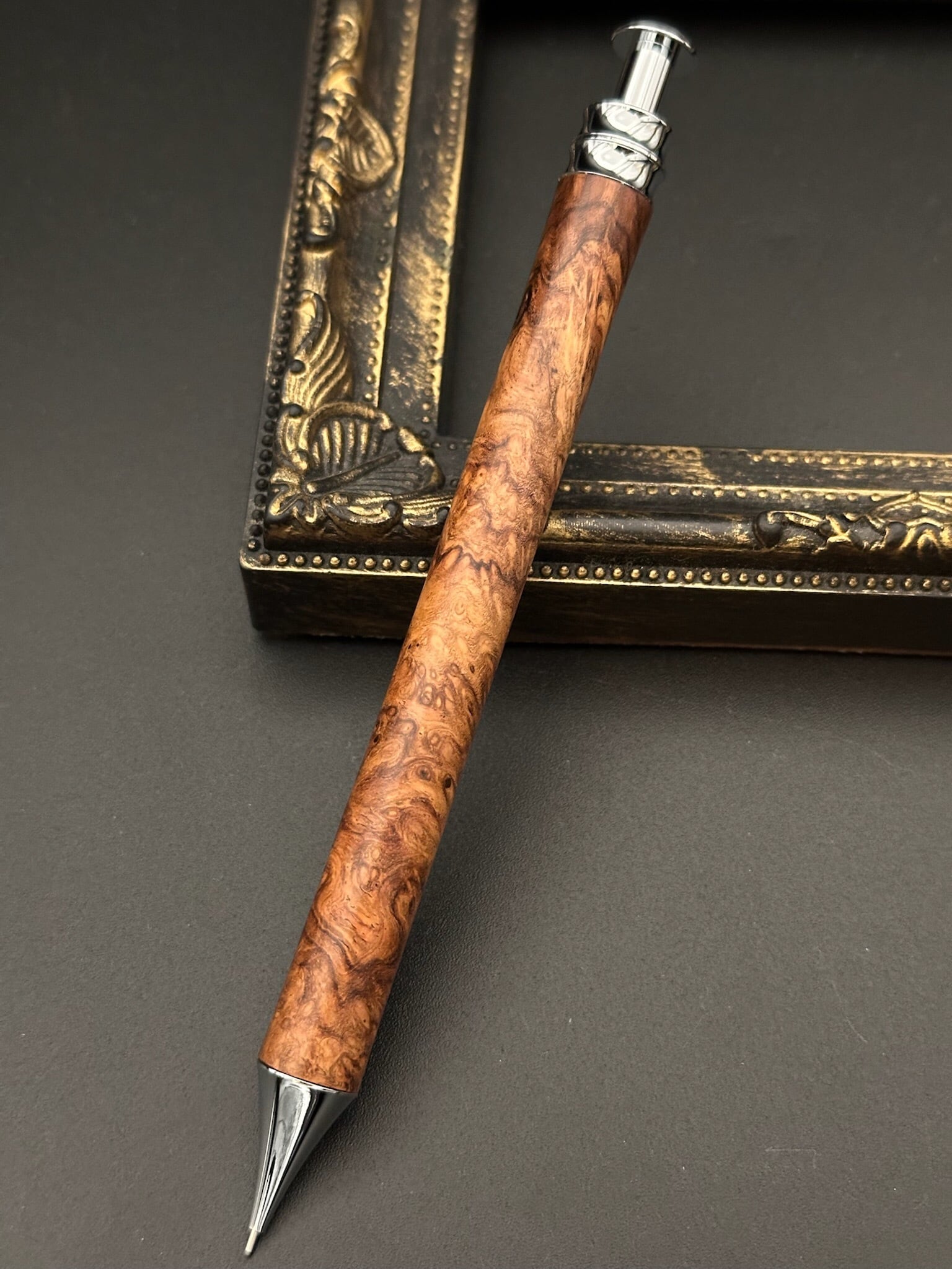 ローズウッド(瘤)/細軸シャープペン(オリジナル金具) | Flamberg