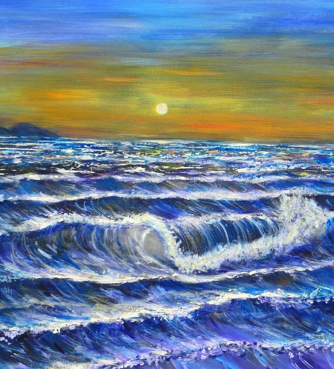 抽象画 アクリル 海の生物 F8 抽象画 アクリル 海の生物 F8 海 絵画