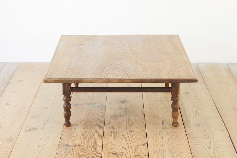 レトロアンティーク家具、 欅 けやき無垢材 座卓 文机 ちゃぶ台