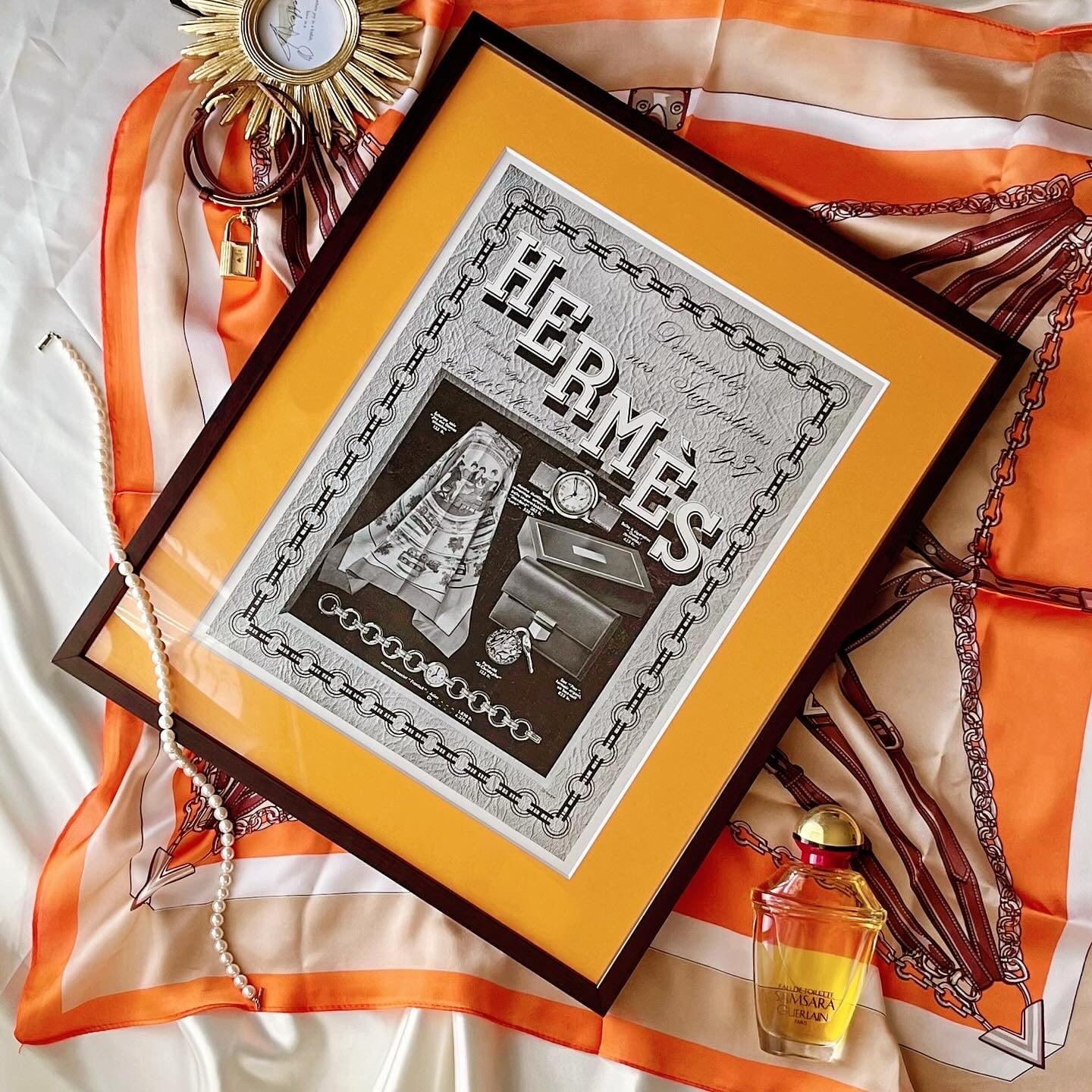 1936 広告＞ HERMES エルメス ポスター ヴィンテージ アートポスター