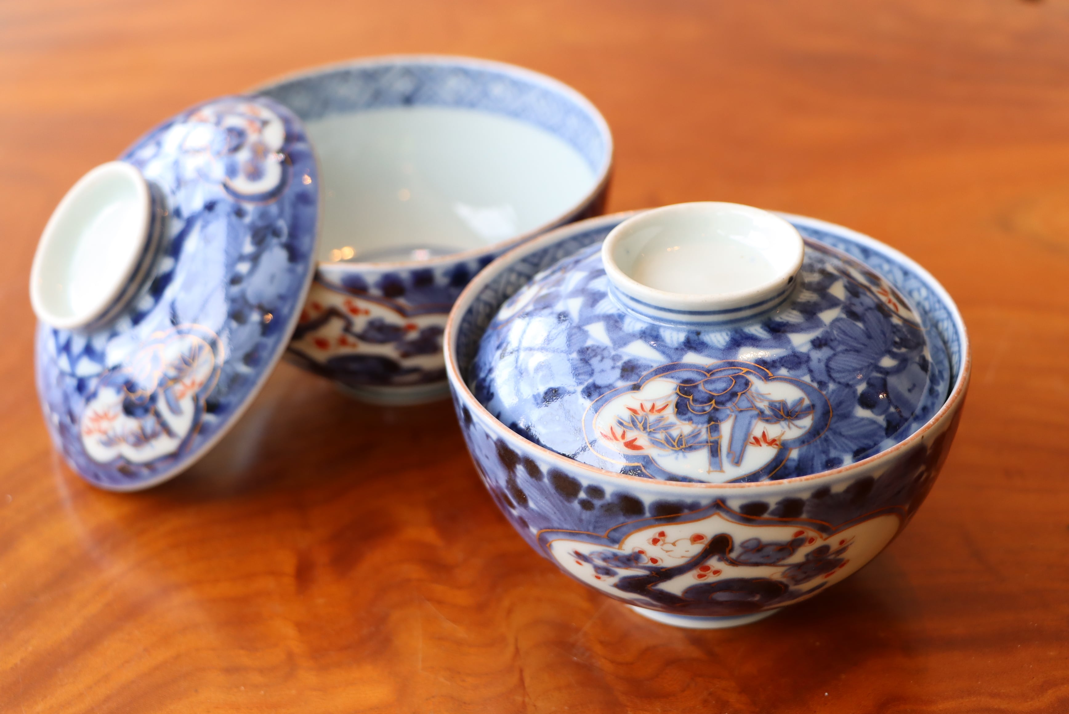 蓋茶碗 古伊万里 染付 松竹梅文 | (有)新原美術