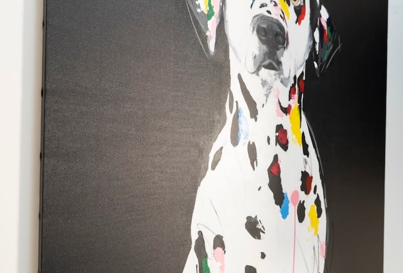 TOMOYA原画100×100cm スプレーアート/チンパンジー抽象肖像画一点物