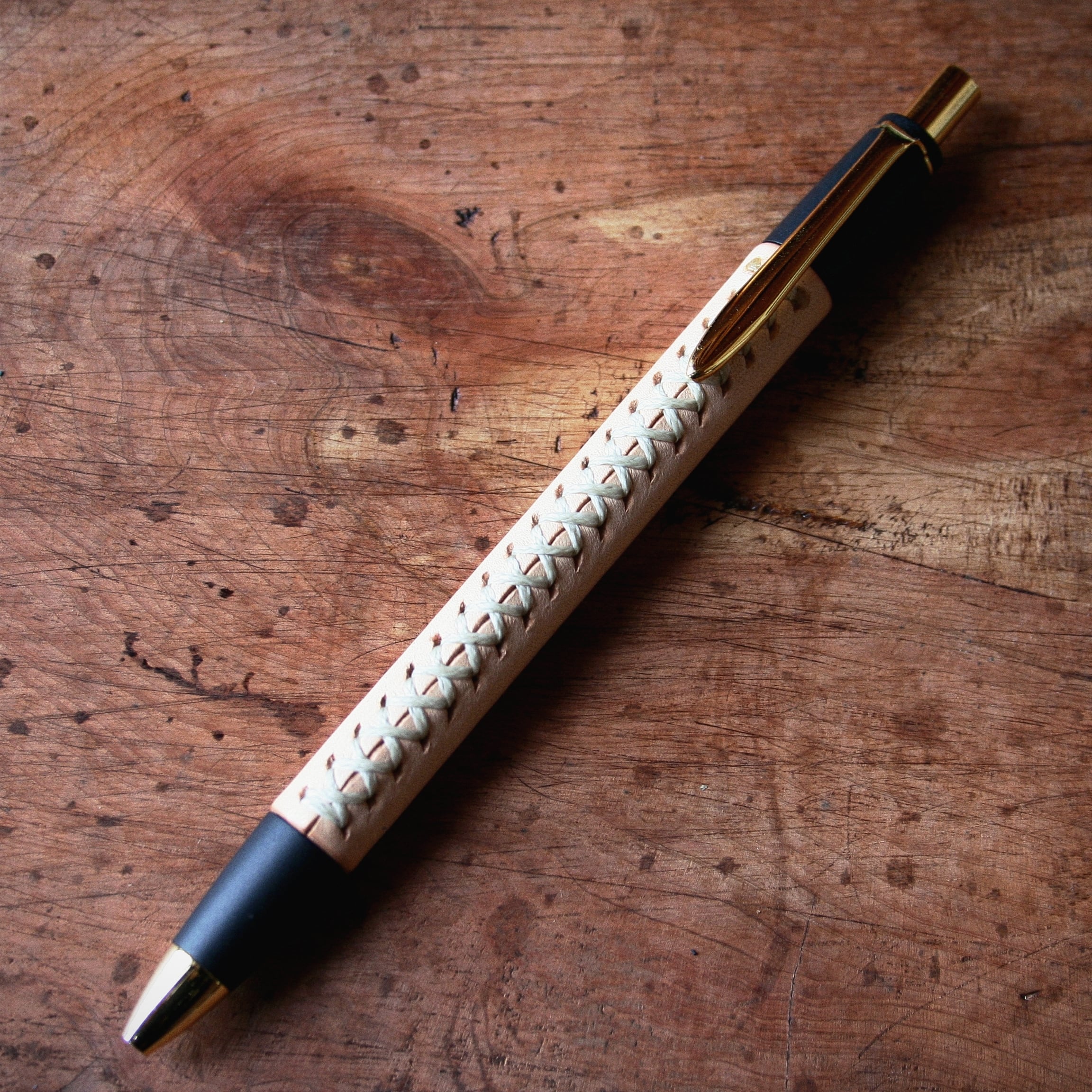 シックザール 革軸ペン シャーペン 0.5mm 特上ヌメ革 schicksa 革軸