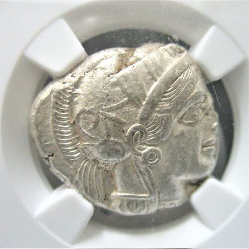 古代アテネ テトラドラクマ銀貨／アテナとフクロウ【NGC CH XF】準未