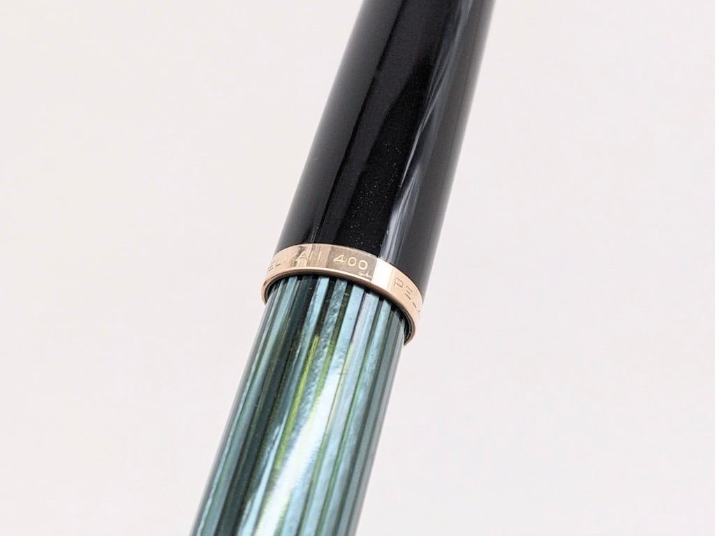 ペリカン 400NN M&K EF 極細字 緑縞 グリーン 万年筆 極美品 ペリカン
