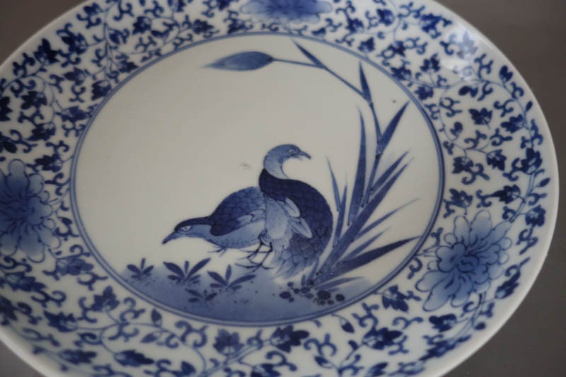 源右衛門】古伊万里の伝統 日本の名窯 舘林源右衛門作 染錦紫陽花文 大