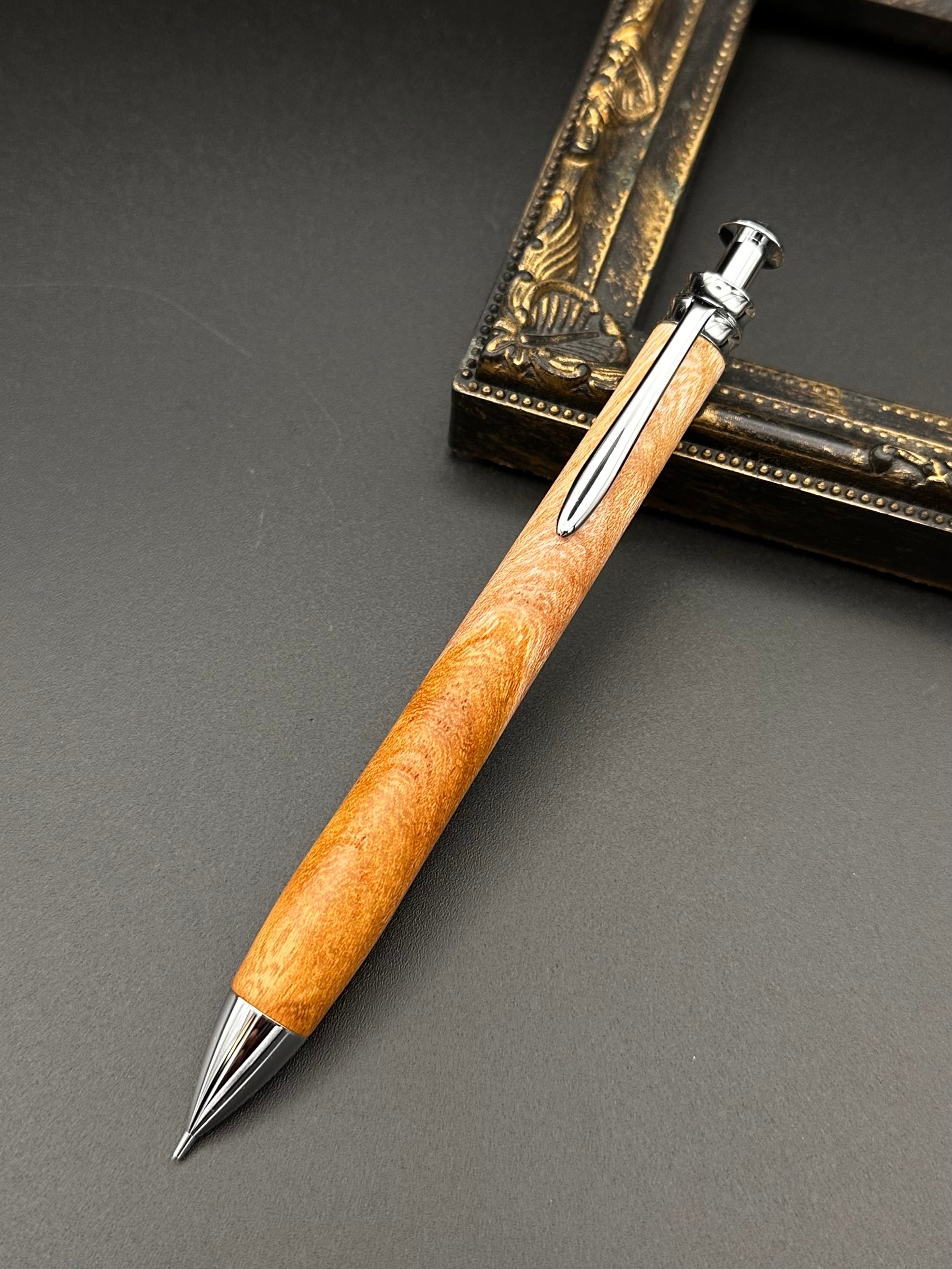 ボナンペン 花梨瘤 赤身 シャーペン0.5 アルミ金具付き 野原