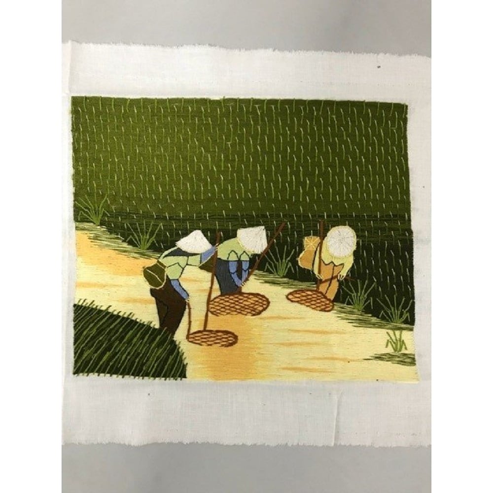ベトナム刺繍絵 Lifestyle of the Countryside ベトナム刺繍絵