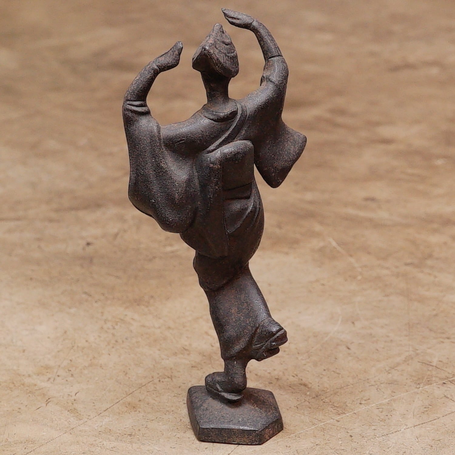 3160 人間国宝 高橋敬典 阿波踊り 鉄製 山形鋳物 伝統工芸 昭和レトロ