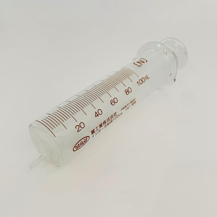 硬化ガラス製注射器 アンティーク 実験 シリンジ 硬化ガラス製注射器