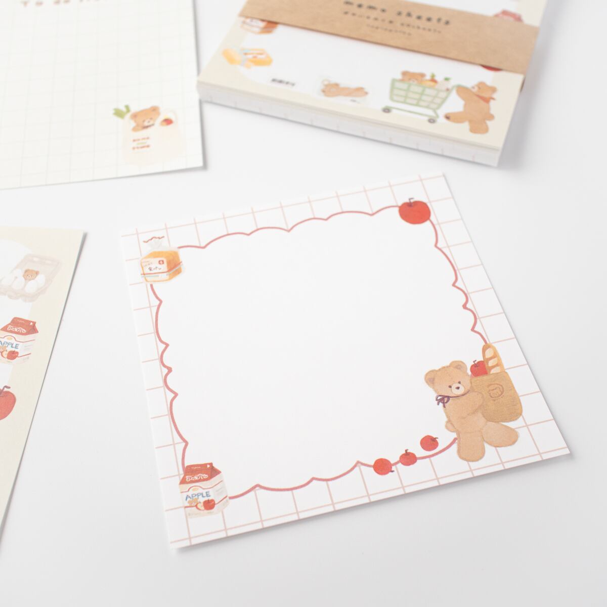 くまのおかいものメモシート｜バラメモ60枚入り | teplopolka｜くまの