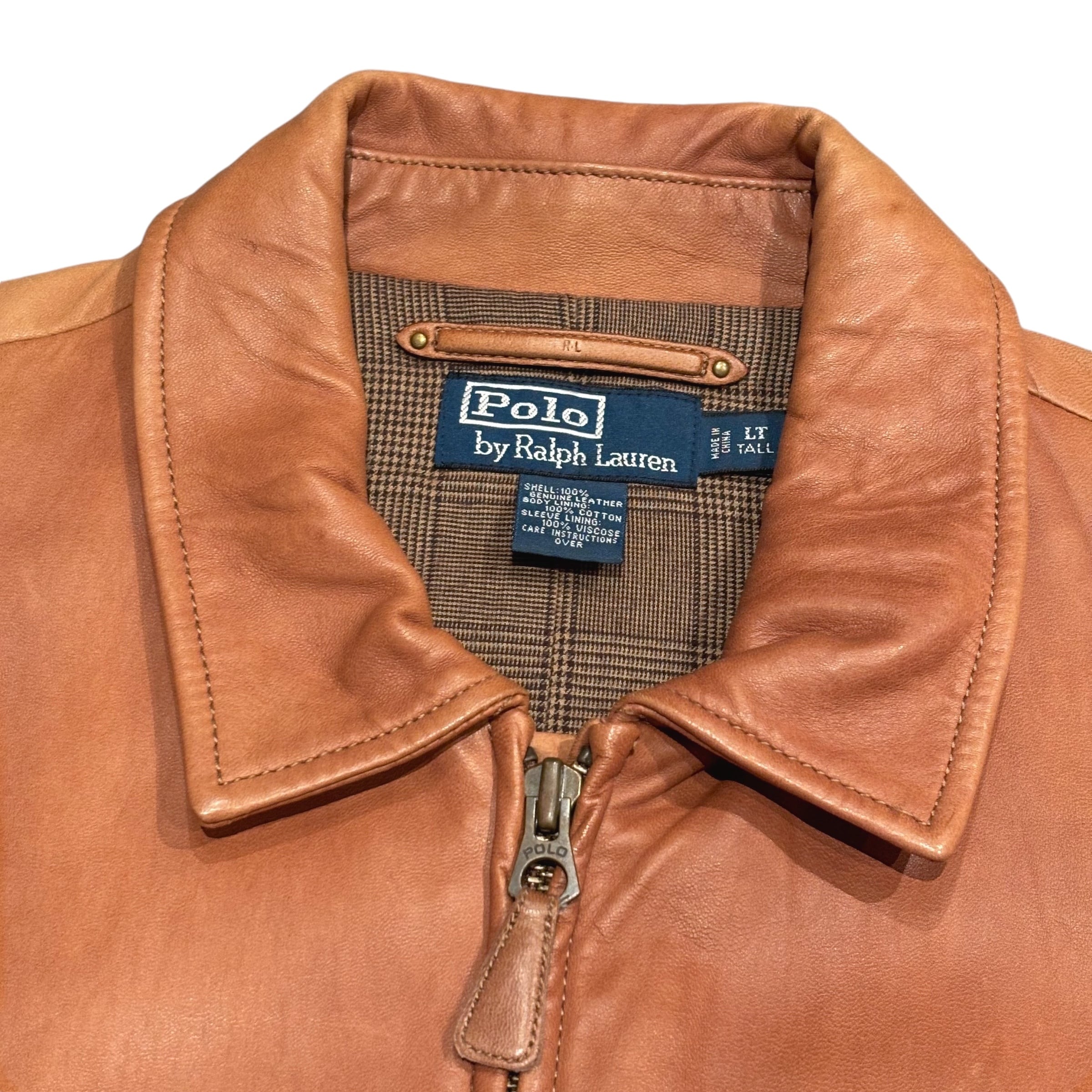 90's Polo Ralph Lauren Leather Jacket L / ポロ ラルフローレン