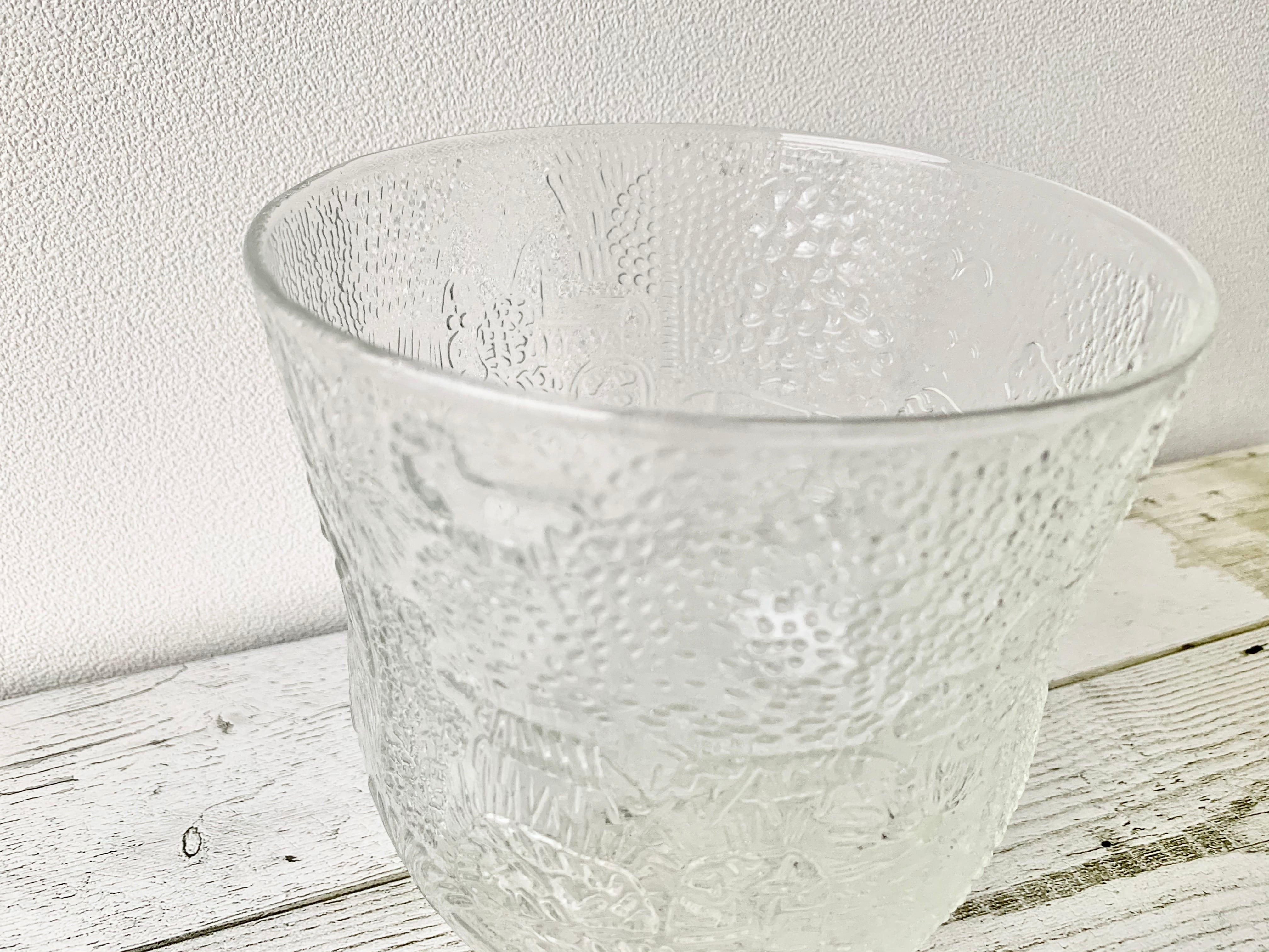 廃盤 レア オイバトイッカ ファウナ 花瓶 器 ガラス 16cm ブラウン