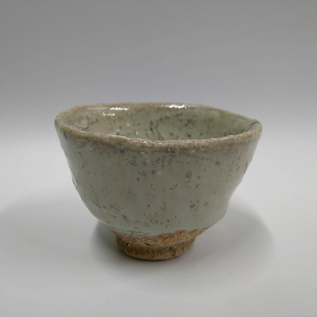 □唐津焼 丸田宗彦 斑唐津彫ぐい呑 共箱、共布、栞揃い #ぐい呑み