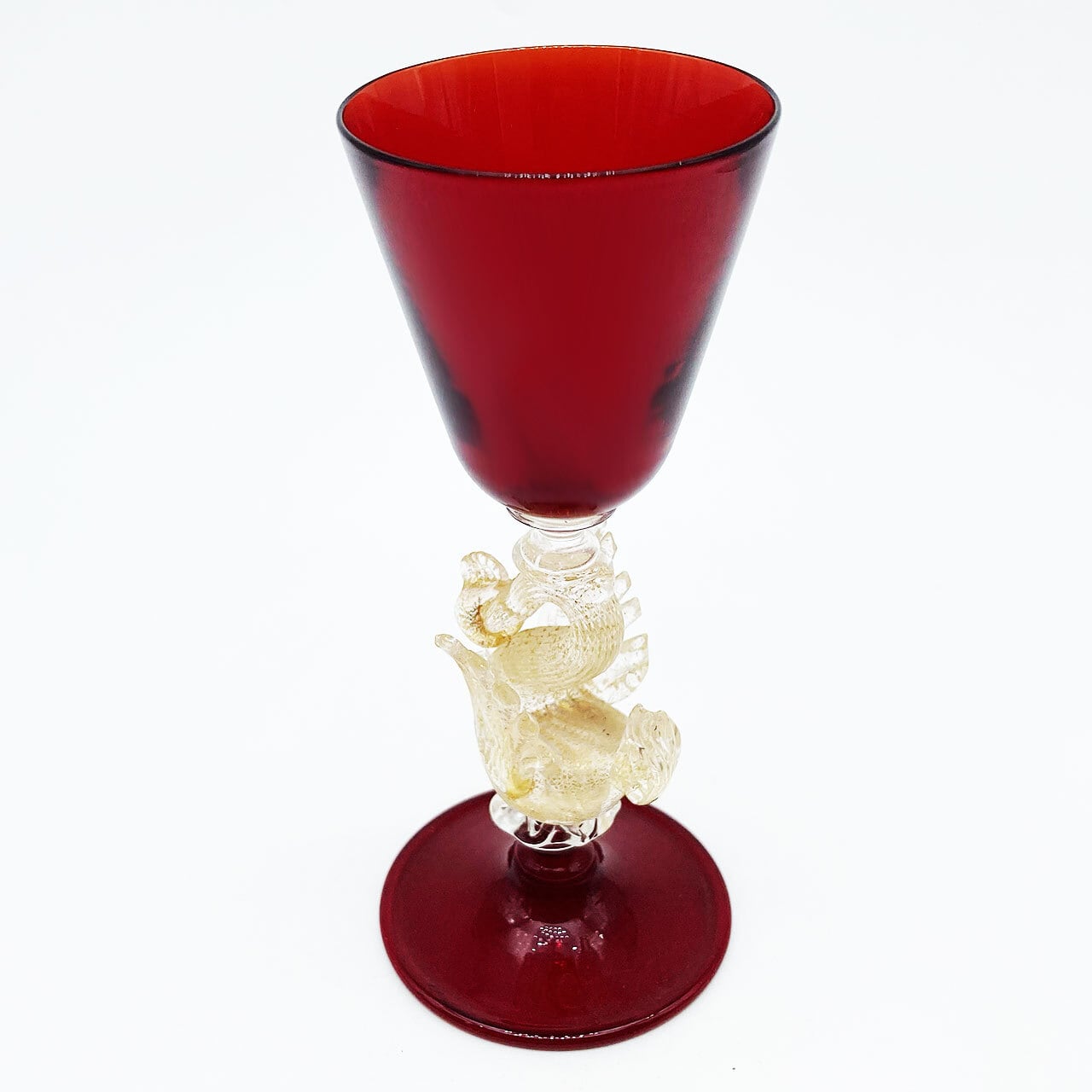 美品】ボヘミアングラス デキャンタ ワイングラス6個 レッド 金彩