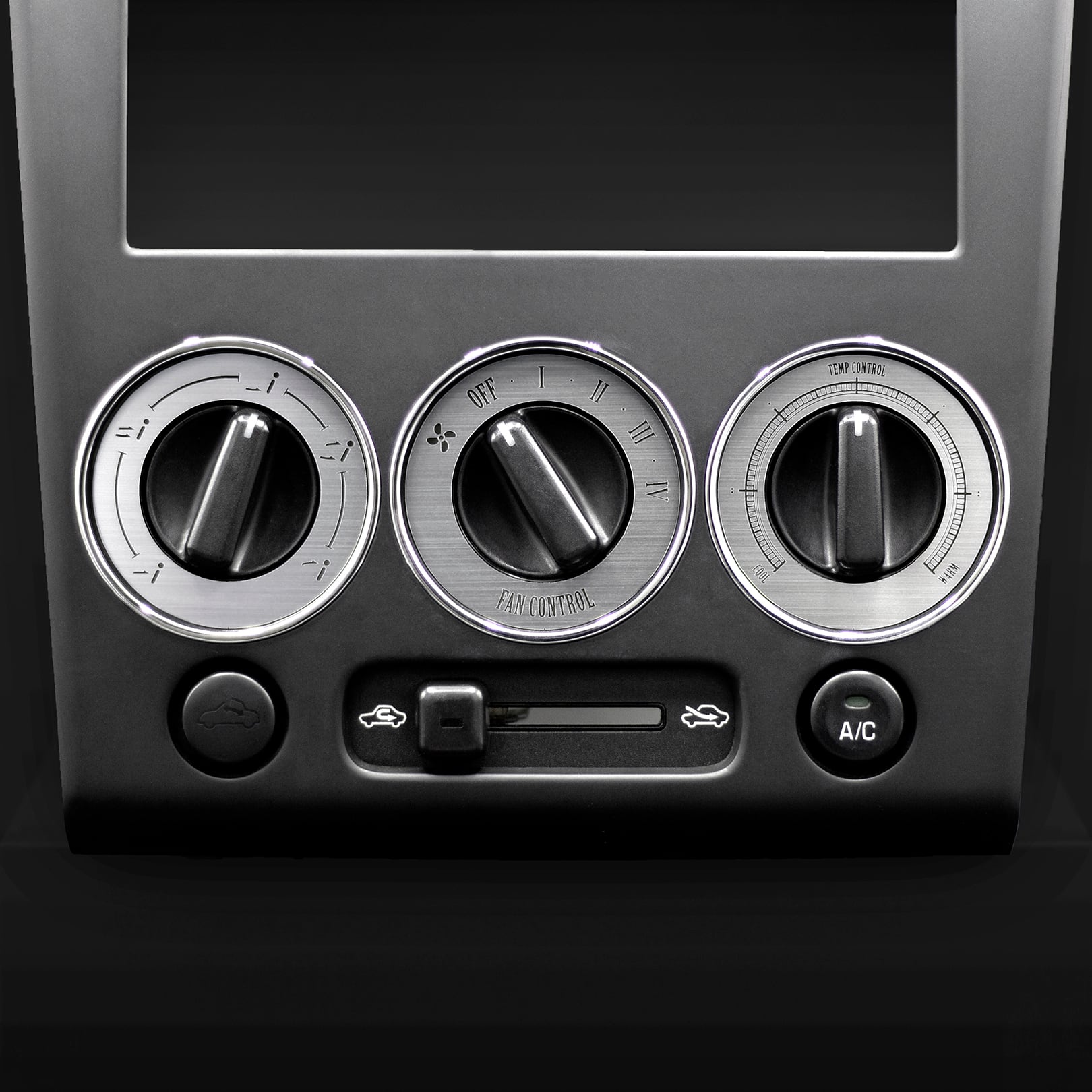 コペン 専用 エアコンダイヤル シルバー silver セット エアコン