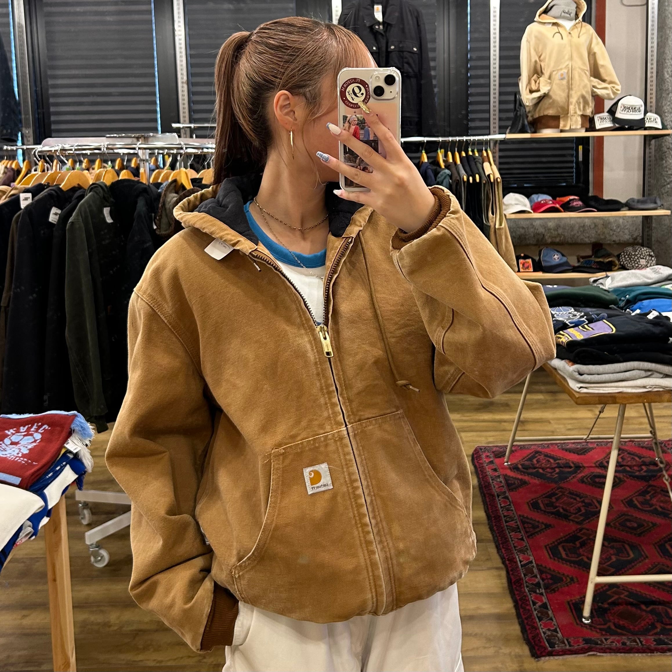 人気】carhartt カーハート アクティブジャケット ダック地 ブラウン