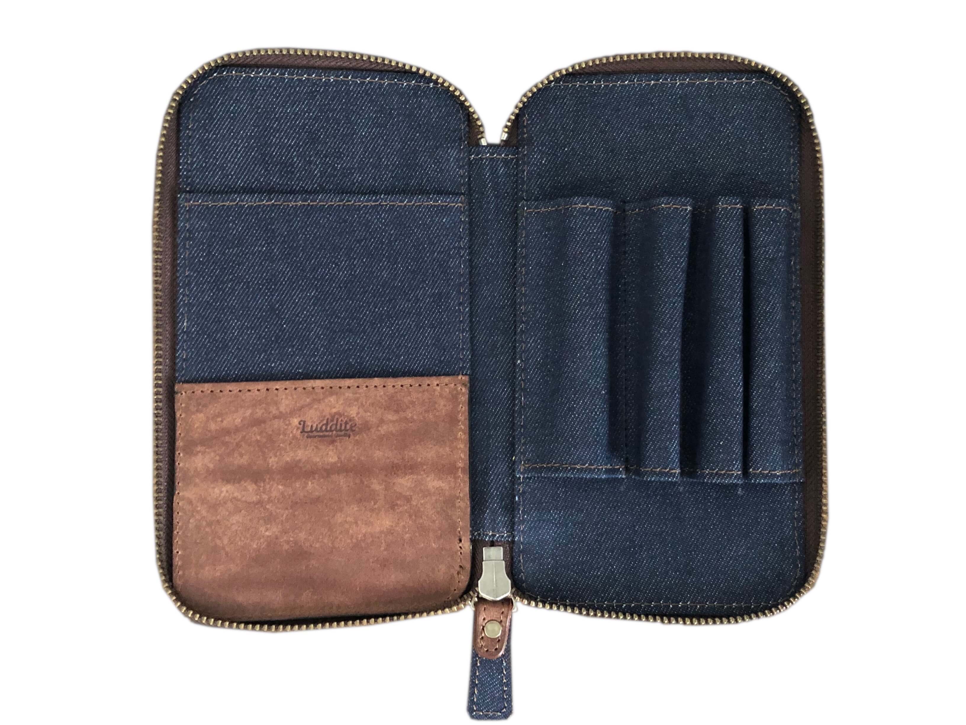 WEB限定】レザーラウンドジップペンケースMAYA ブラウン／LDK-RZP2-09