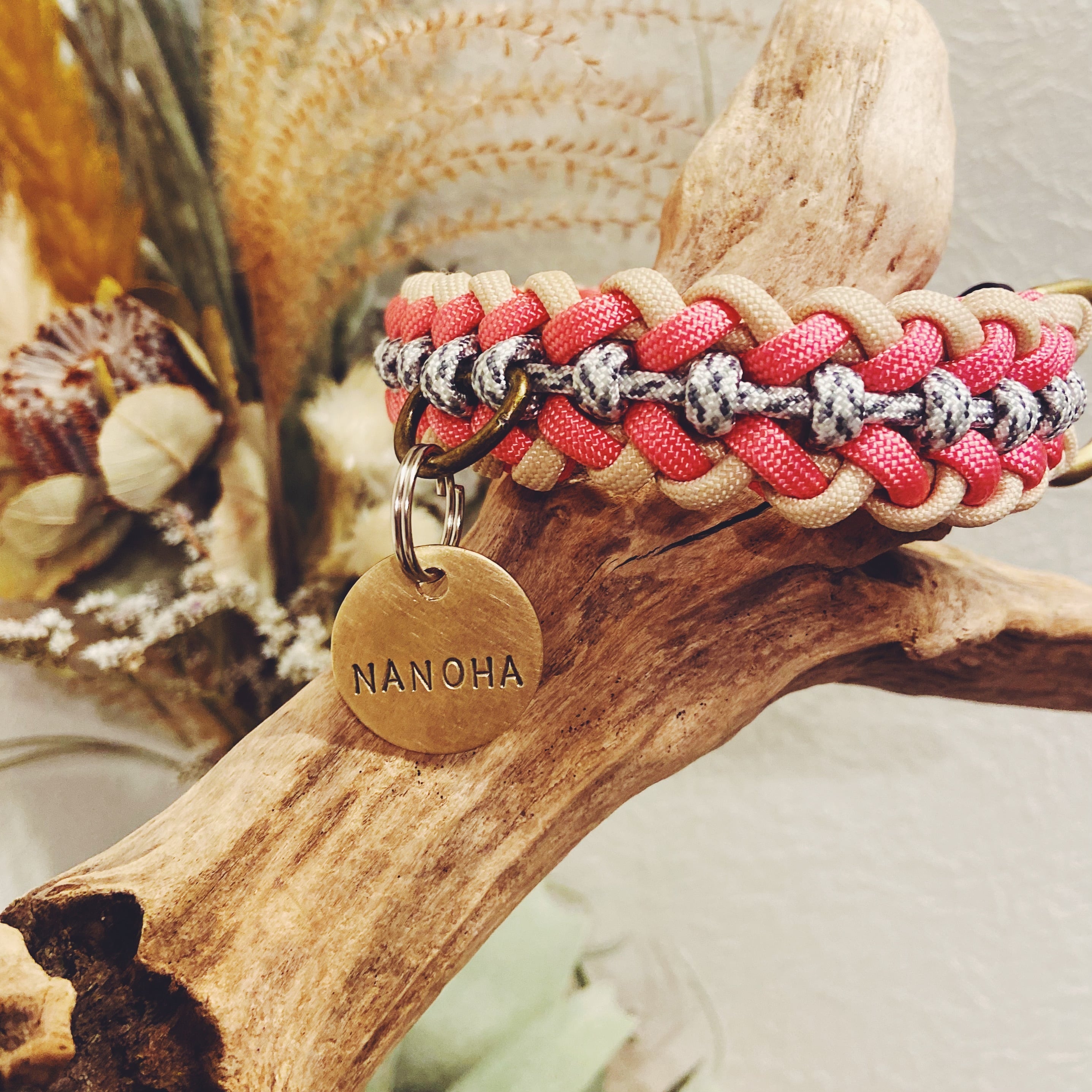 IDタグ ＋ パラコード首輪(オリジナル ネームプレートset) | Peaceful