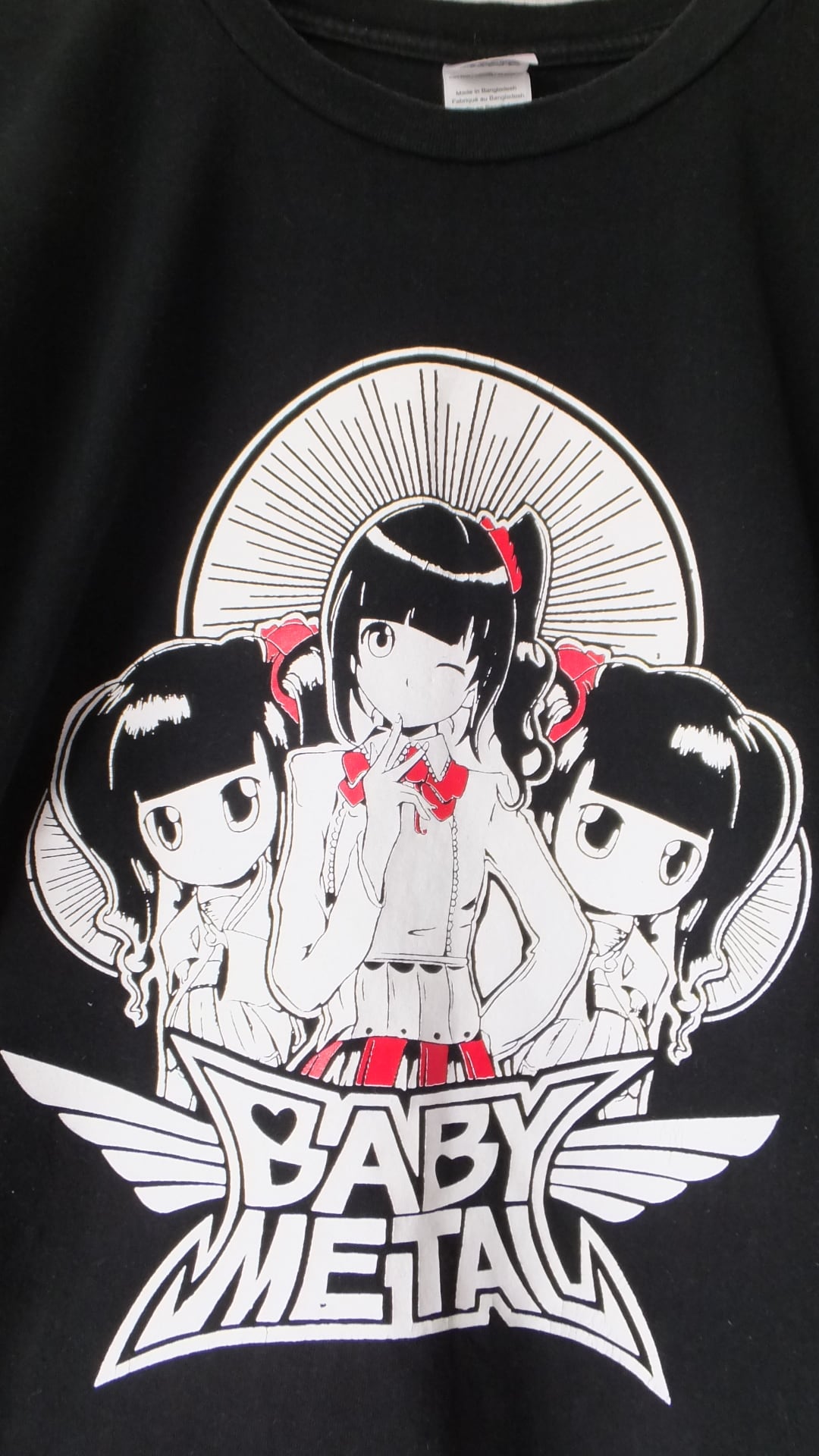 BABYMETAL ベビーメタル バンドイラストTシャツ ブラック 日本サイズ