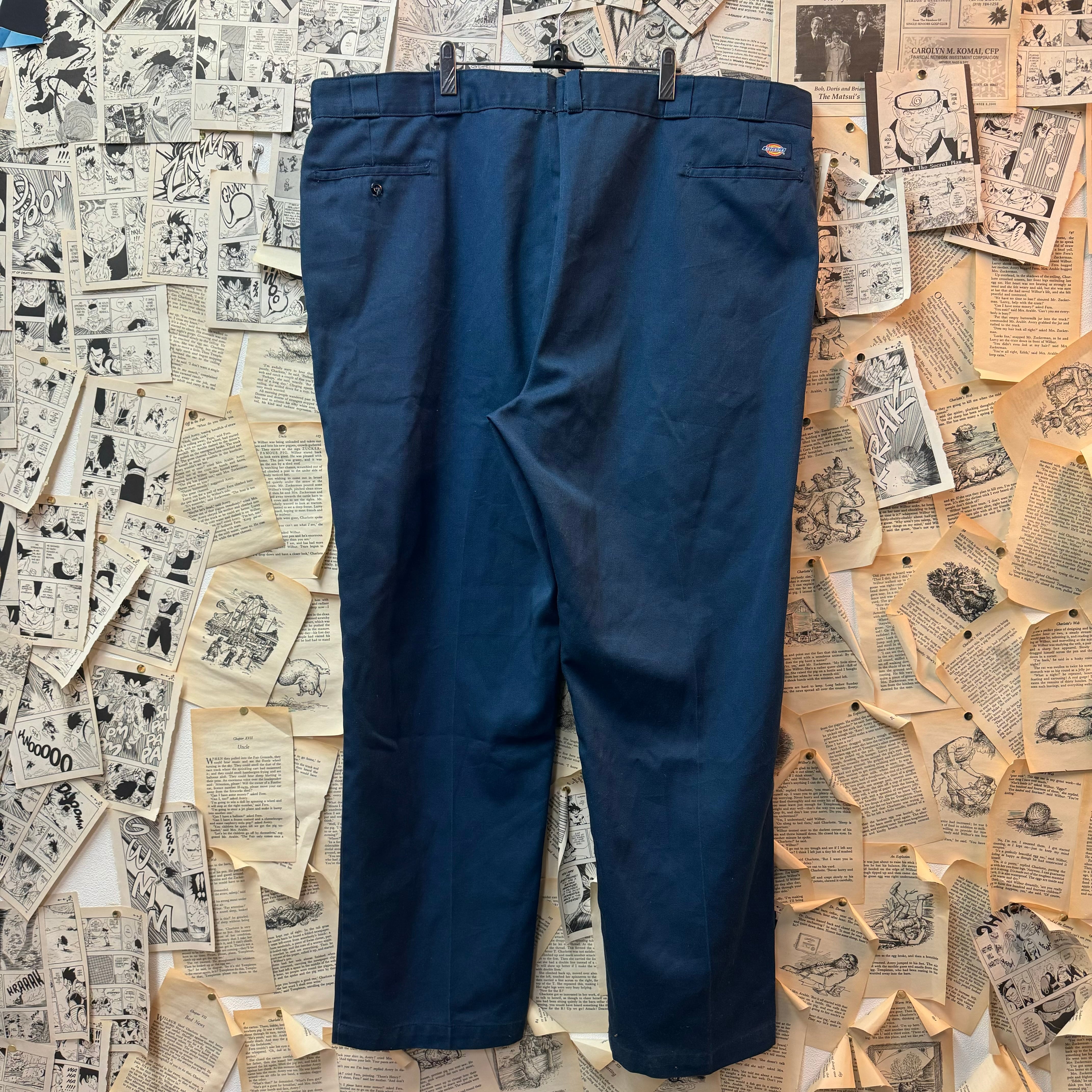 70s〜talon zip USA製 Dickies ビックサイズ タックワークパンツ 48×30