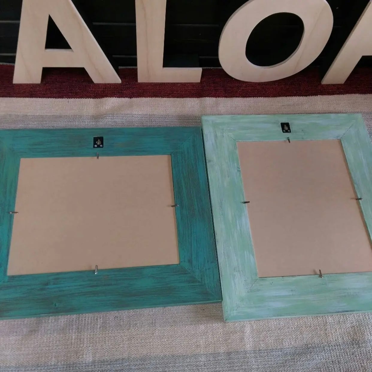 ちぃちゃん ヘザーブラウン パイン65ターコイズスクエアレモンM 額縁