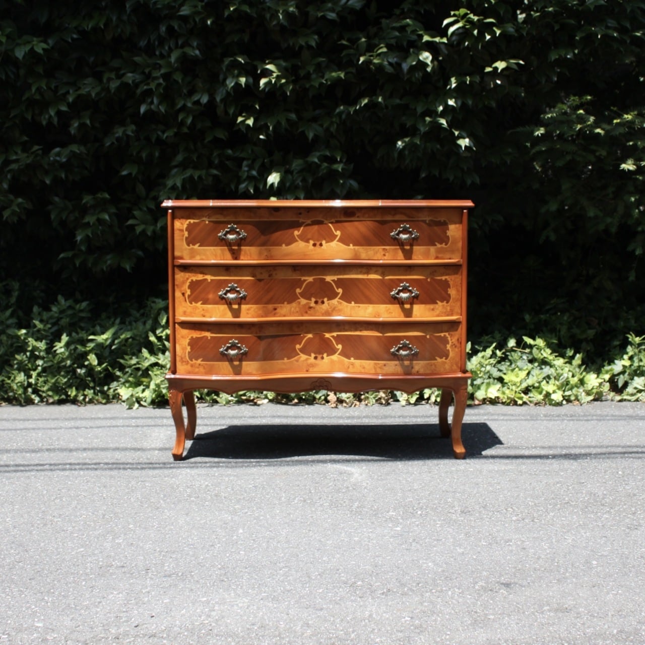 象嵌 5段チェスト 猫脚 イタリア製 高級チェスト