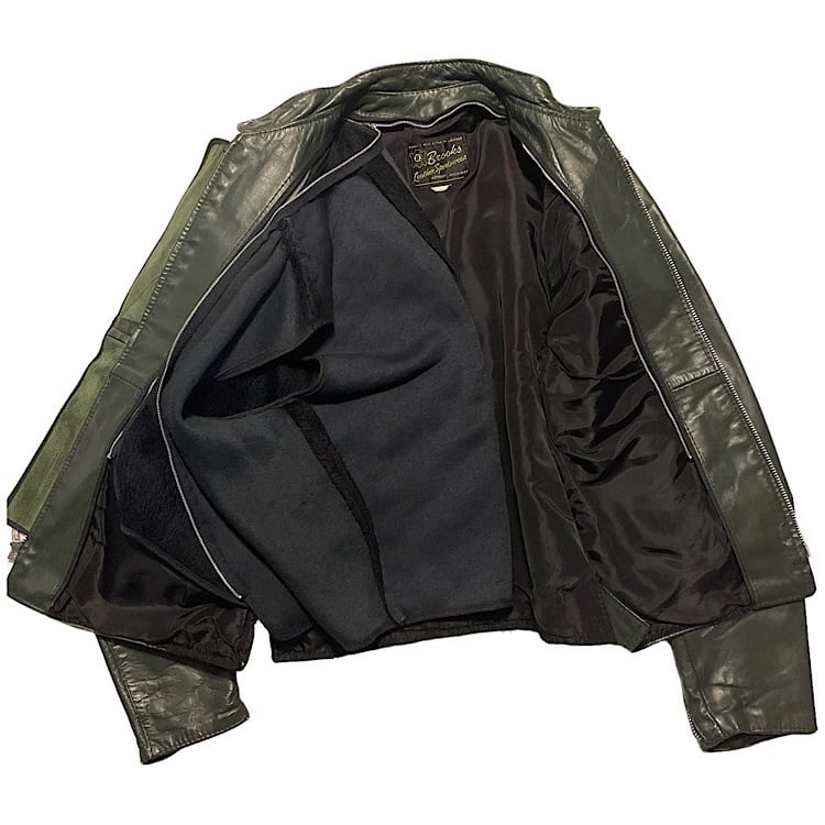 激レアカラー 60s Brooks シングルライダースジャケット ビンテージ