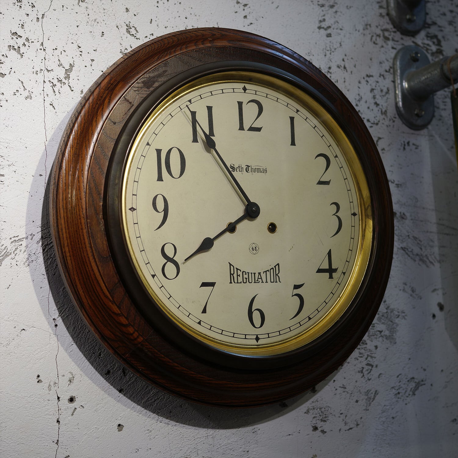 アナログ時計 壁掛け ゼンマイ式 セストーマス SETH THOMAS Regulator