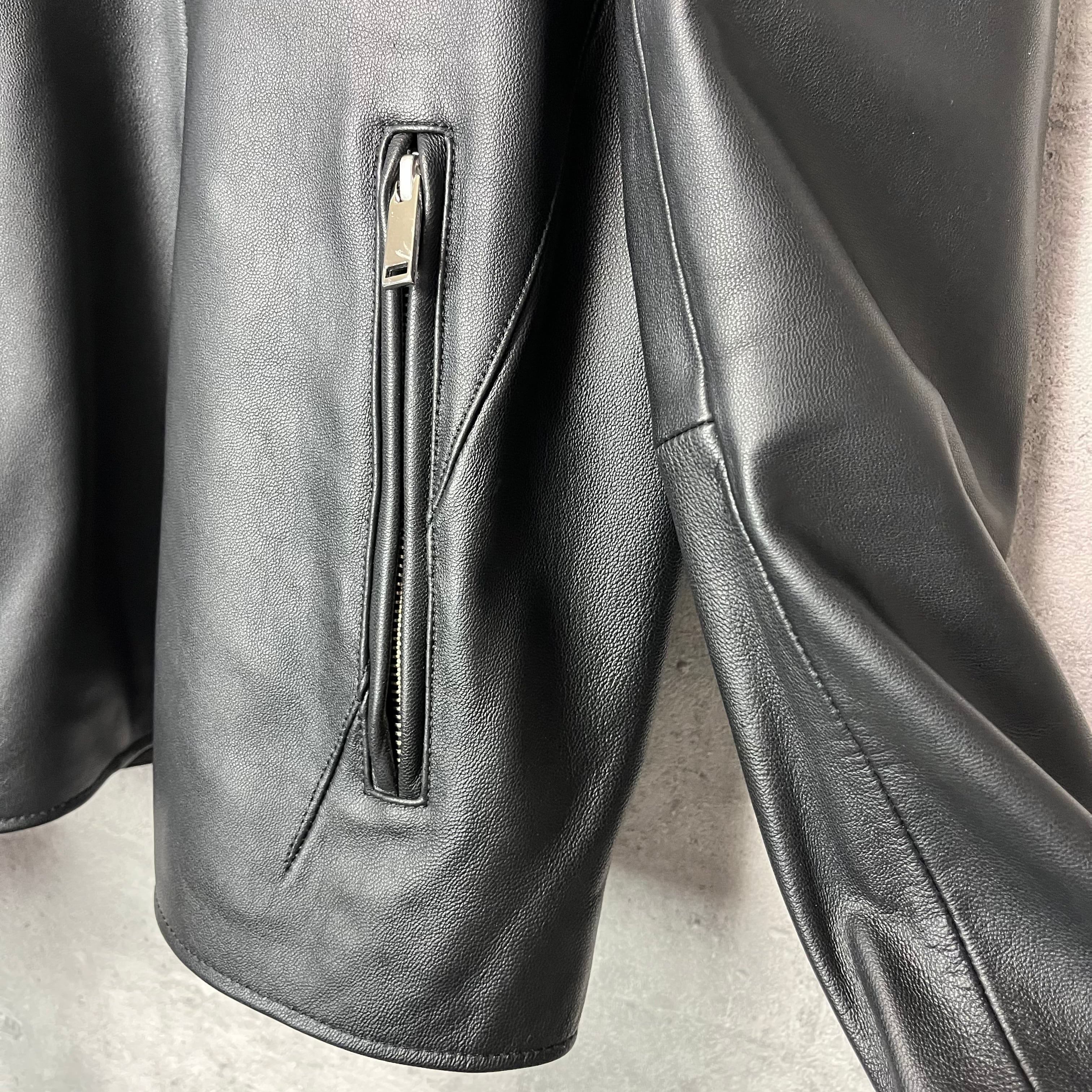 ステュディオス STUDIOUS ラムレザー シングルライダース ジャケット