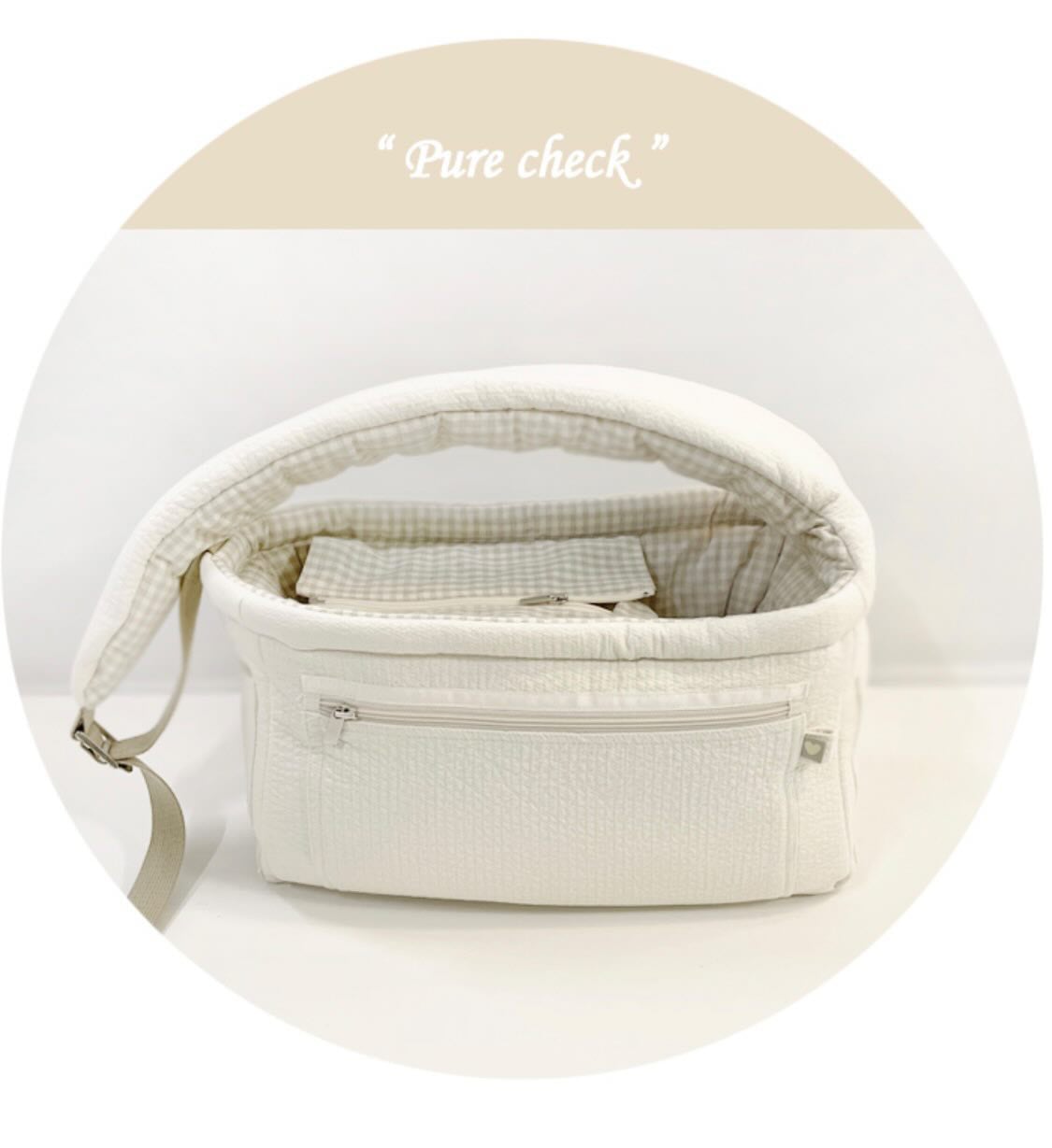 予約】[hubsch]グルムスリングバッグ（Mサイズ／アイボリー/ピュア