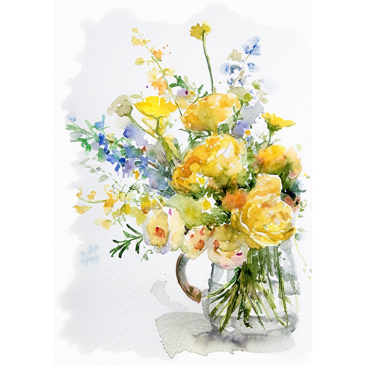 RE7306油彩画 花瓶の花 M. Manuel F6 油彩画 F6号 千賀節子