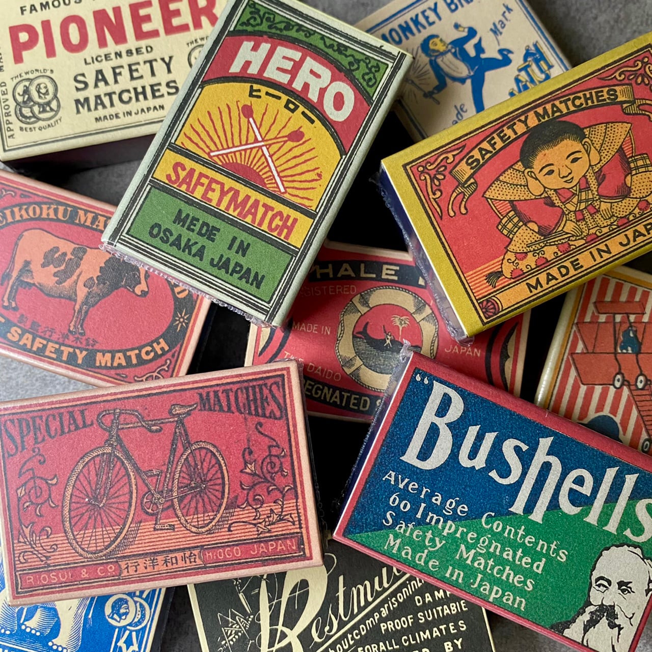 レトロ柄 マッチ 3個 | 瀬尾商店