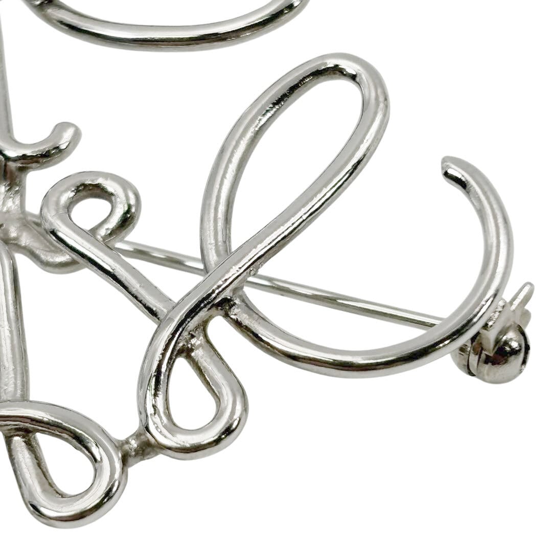 LOEWE ロエベ アナグラムブローチ メタル パラジウム(シルバー