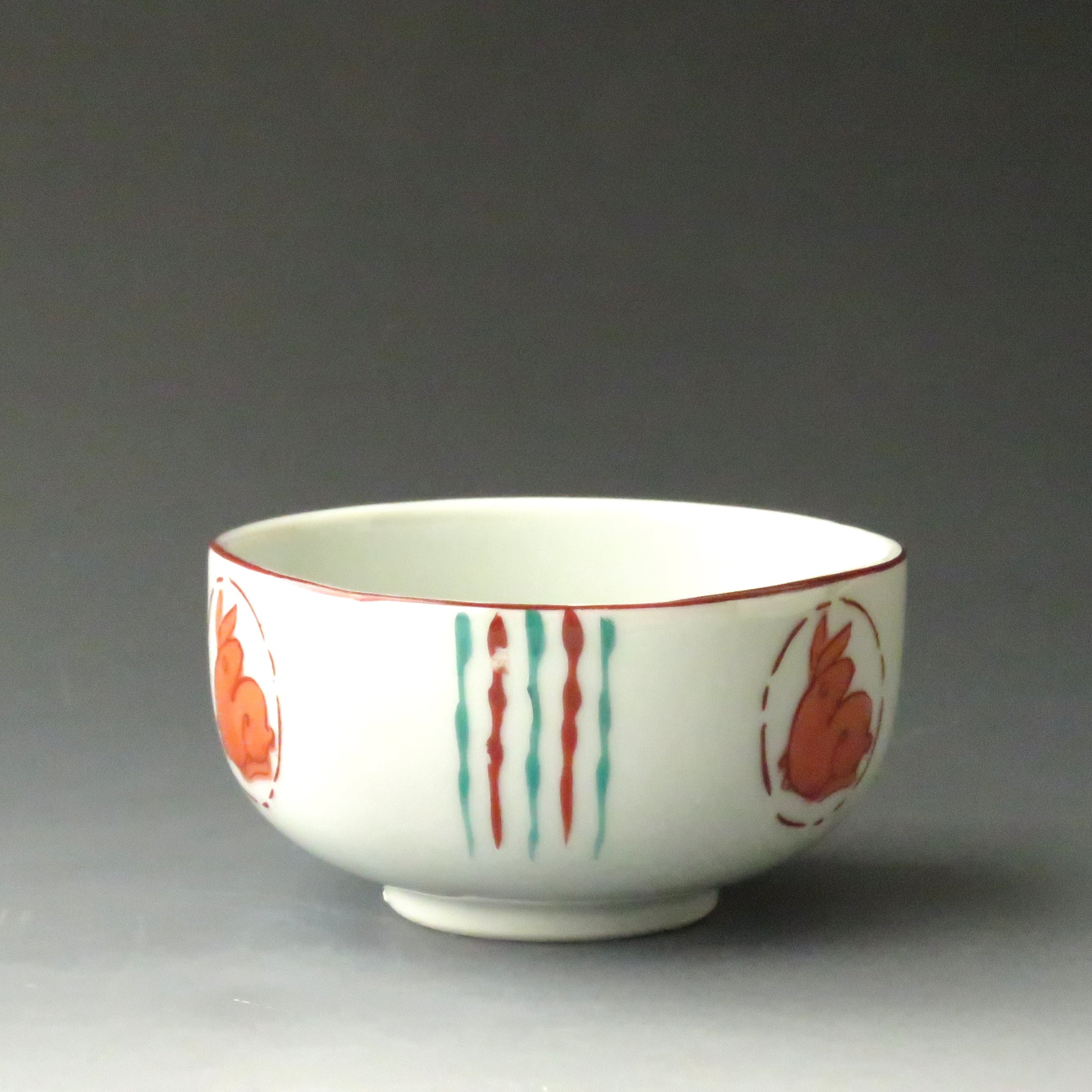 赤絵 輪線文 茶碗 大盃 ぐい呑み 小服茶碗 酒器 古美術 古道具